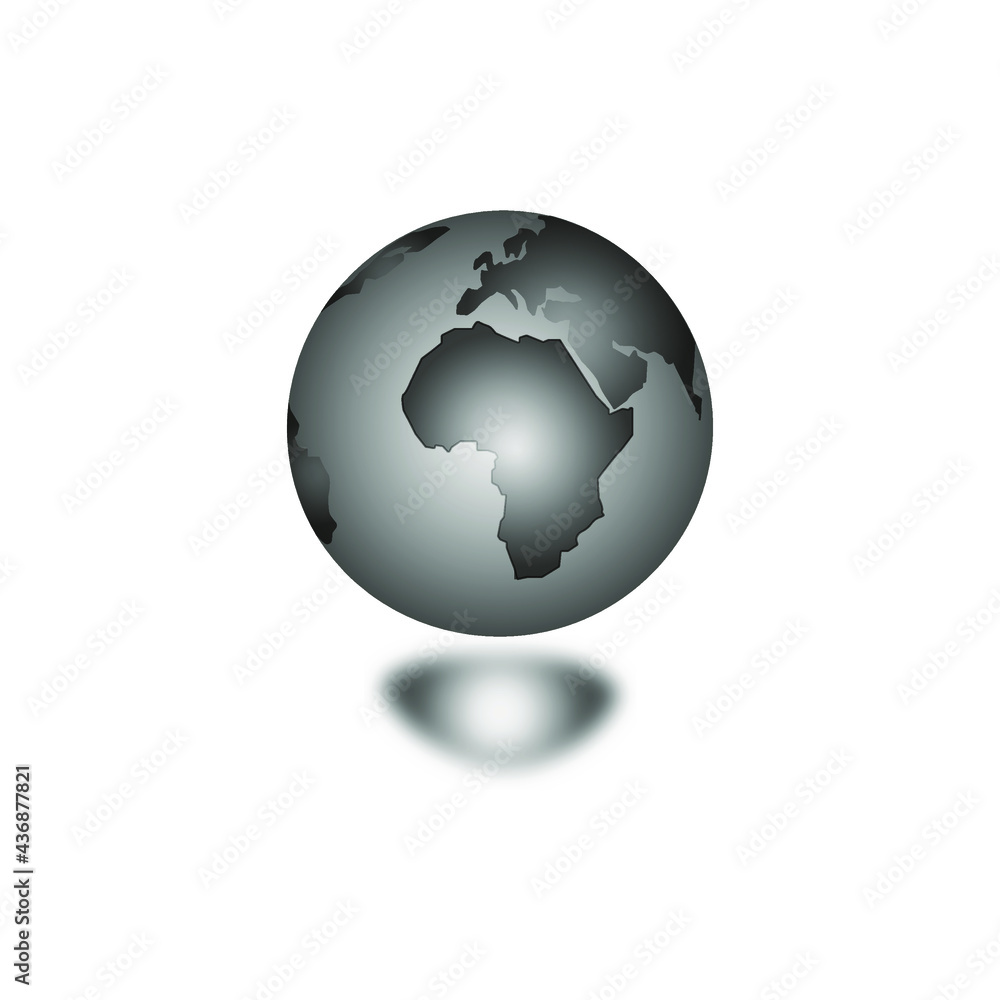 Fototapeta premium Earth. Planet. On white background. Vector.