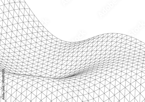 abstract wave shape vector 3d illustration 