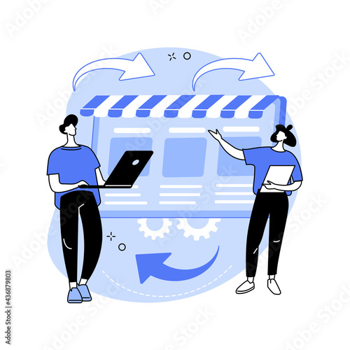Drop servicing abstract concept vector illustration.