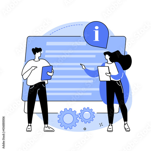 Customer service guide abstract concept vector illustration.