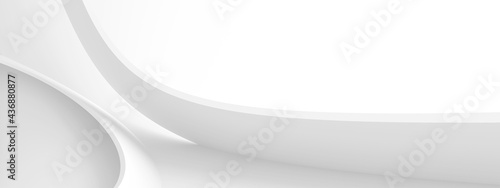 White Abstract Panoramic Background. Minimal Striped Wallpaper