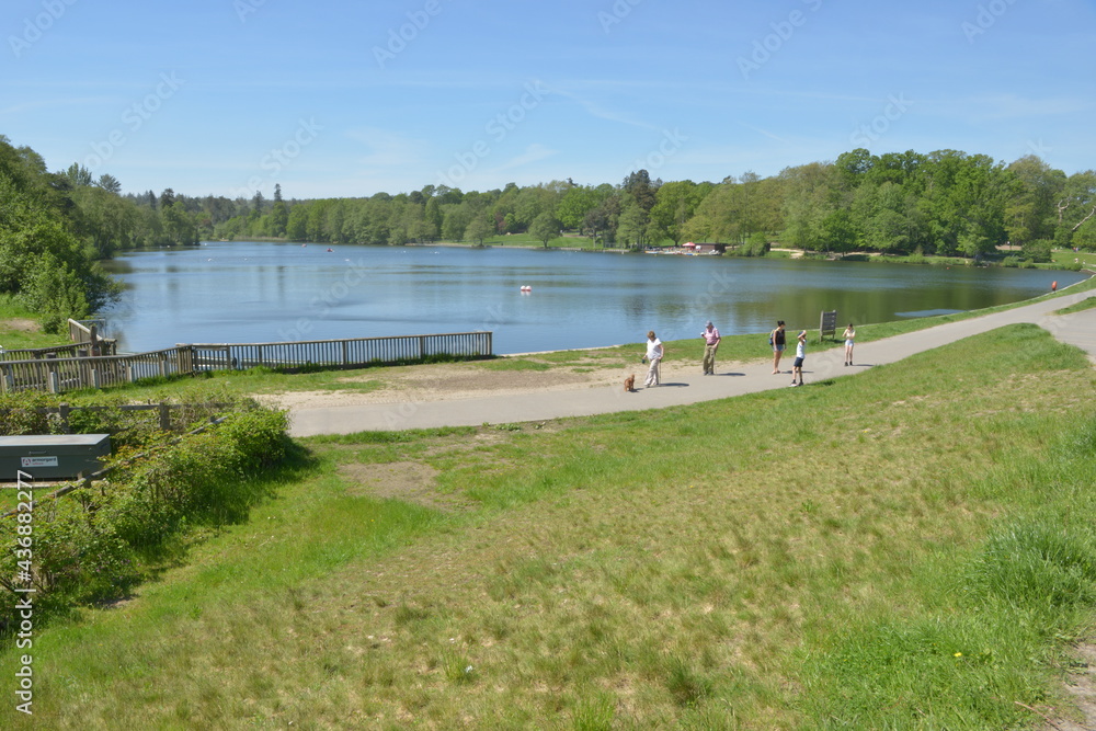 Tilgate Park Lake in Crawley, West Sussex on June 1st 2021