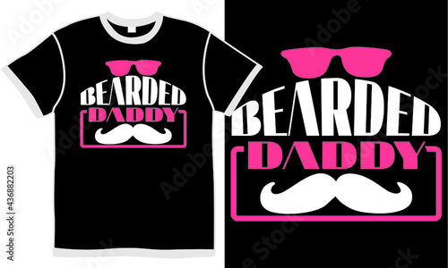 beaded daddy, father illustration, vector daddy graphic, happy dad day gift, celebration man love isolated clothing