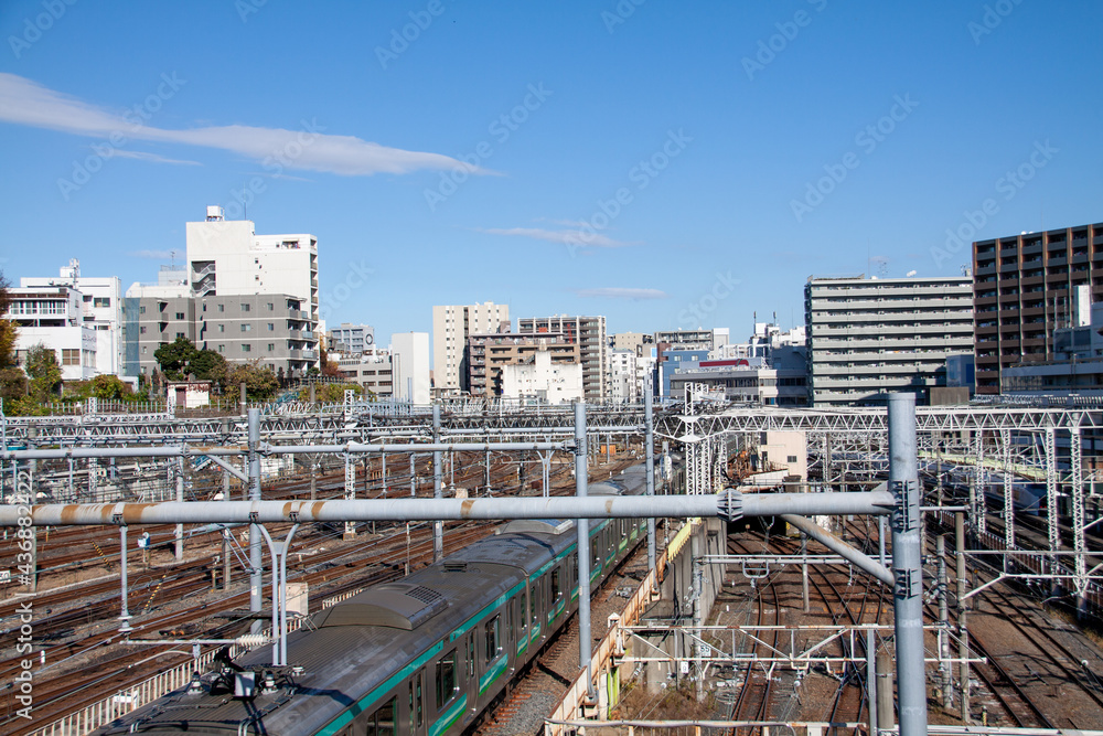 Railway tracks in Tokyo City