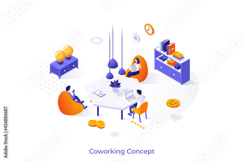 Isometric Vector Illustration For Website