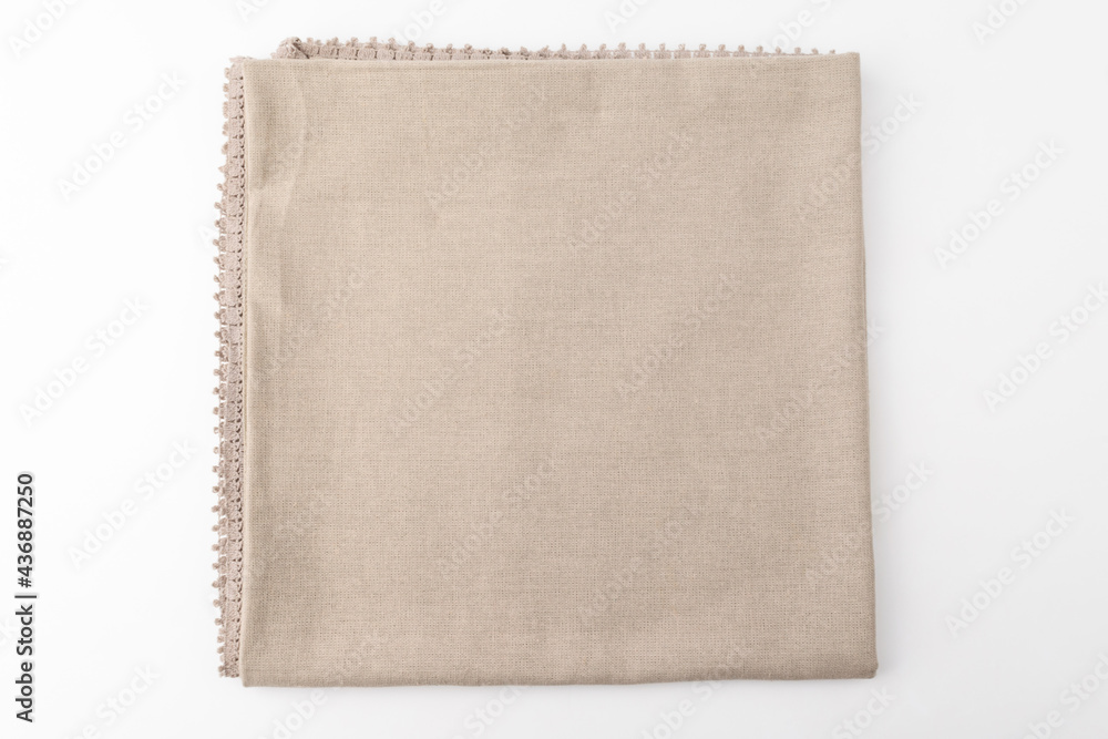 Textile tablecloth on a white background Textile tablecloth on a white background
