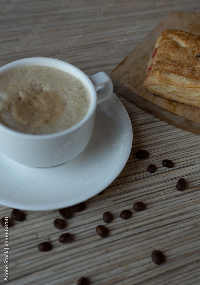 coffee and pastries close-up coffee and pastries close-up