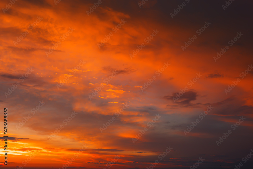 Fantastic beautiful colorful sunrise with cloudy sky. Scenic image of dramatic light in summer weather. Picturesque photo wallpaper. Natural background. Beauty of earth.