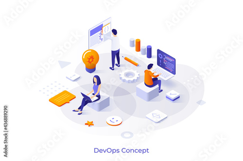 Isometric Vector Illustration For Website