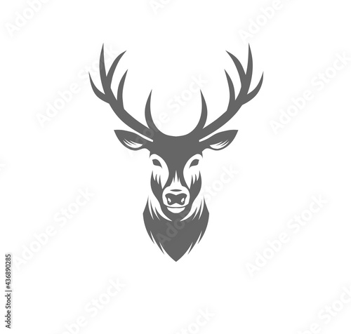 Deer head design vector illustration, Creative Deer head logo design concept template,