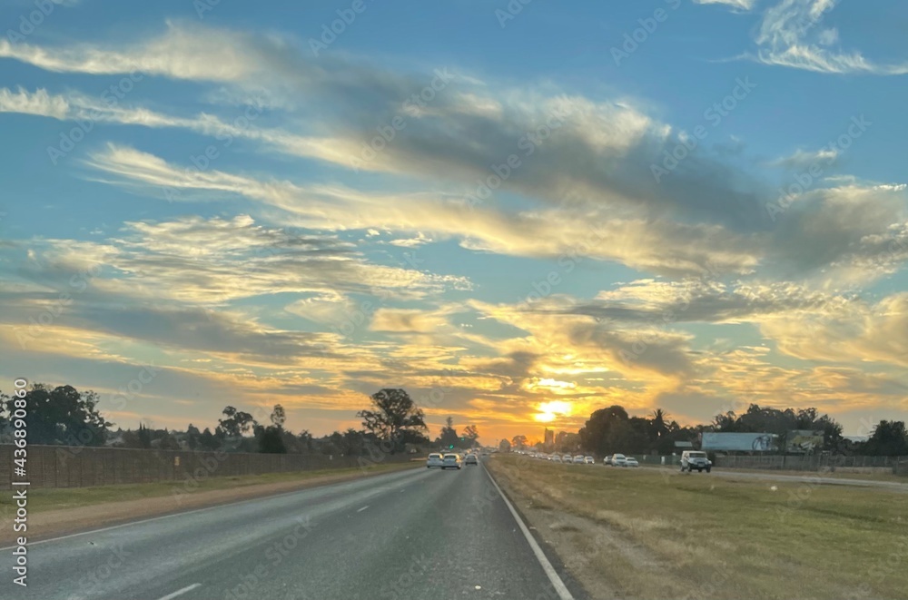 sunset on the road sunset on the road