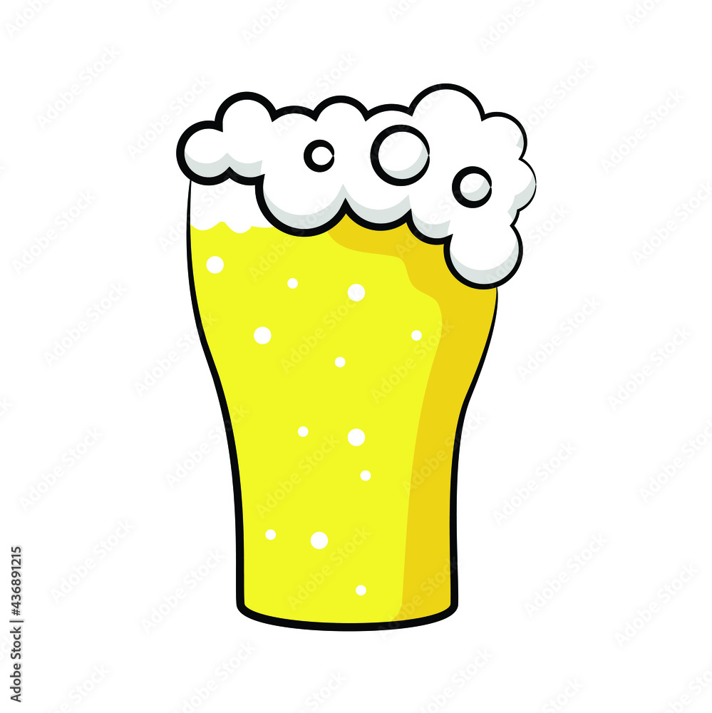 Beer glass in drawing style isolated vector. Hand drawn object illustration for your presentation, teaching materials or others. Beer glass in drawing style isolated vector. Hand drawn object illustration for your presentation, teaching materials or others.