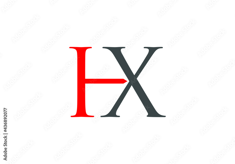 this is a creative text HX logo icon this is a creative text HX logo icon