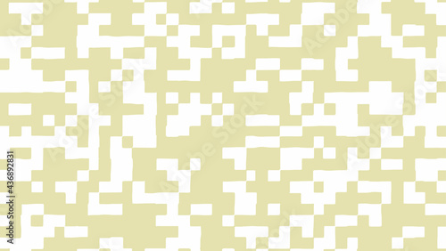 Abstract square pixel background in white and khaki color. Vector illustration.