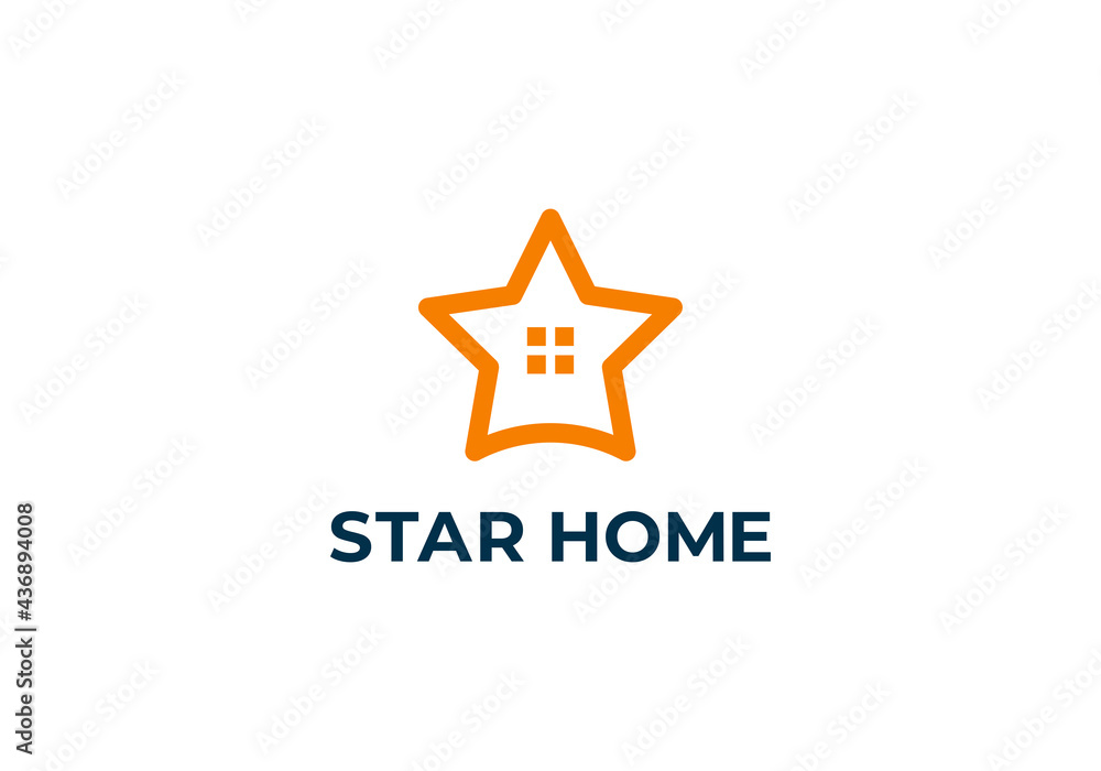 Star home modern logo template vector
Star home modern logo template vector