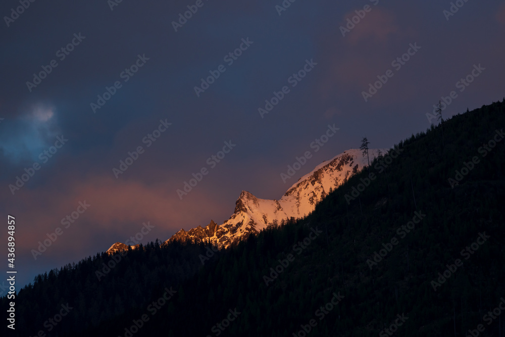 sunrise on the mountains with view of the alps in the golden hour sunrise on the mountains with view of the alps in the golden hour