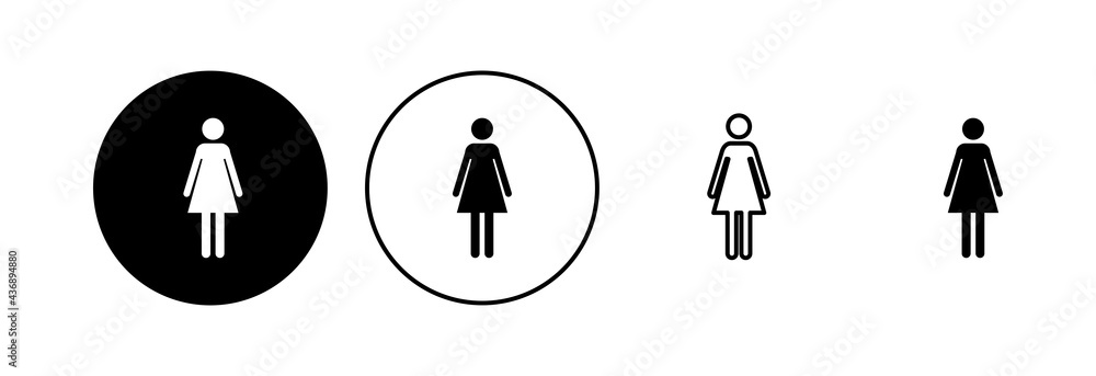 Female icon set. woman icon vector Female icon set. woman icon vector