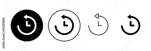 History icon set. recent event history