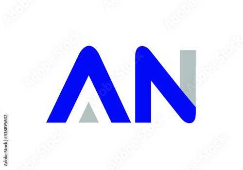 this is a creative text AN logo icon