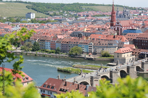 Cityscape of Würzburg during summer
