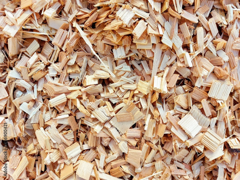 deciduous wood chips in a pile deciduous wood chips in a pile