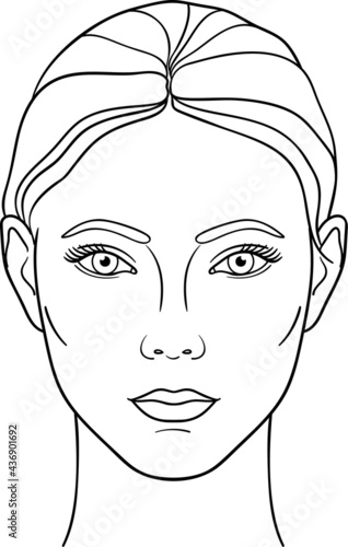 Female face vector illustration