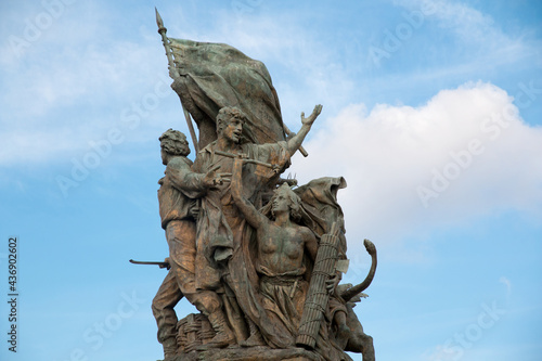 Victor Emmanuel II National Monument at piazza venezia in Rome, Italy. Statue of the Altar of the Fatherland. Freedom.