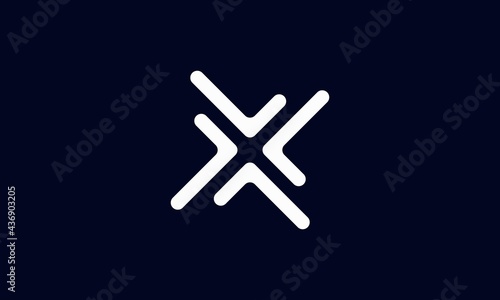 Modern Trendy Minimal Monogram X For Business, Initial Based letter X Icon Logo photo