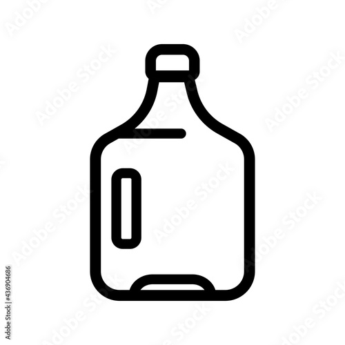 plastic water bottle delivery outline icon