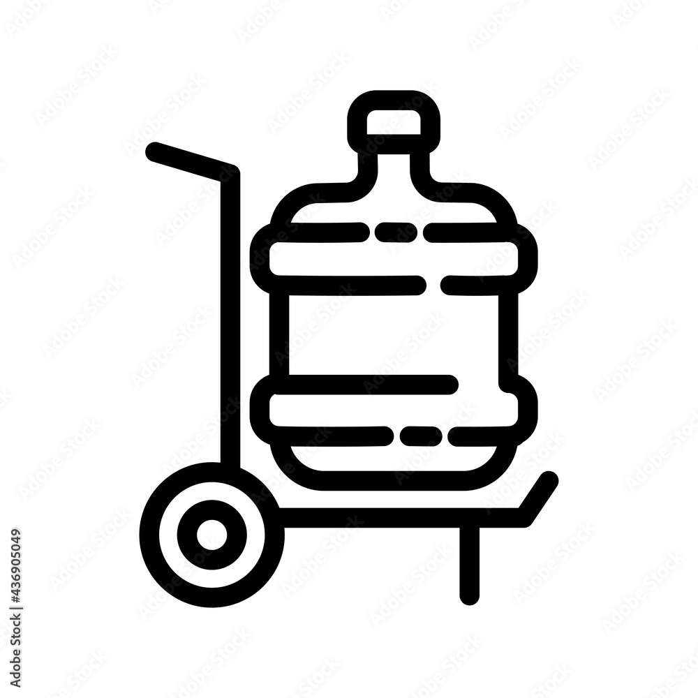 plastic water bottle delivery outline icon plastic water bottle delivery outline icon