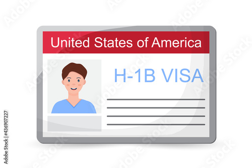 H1b Visa USA background, temporary work visa for foreign skilled workers in specialty occupation.