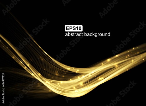 Abstract light wave futuristic background. Vector illustration.