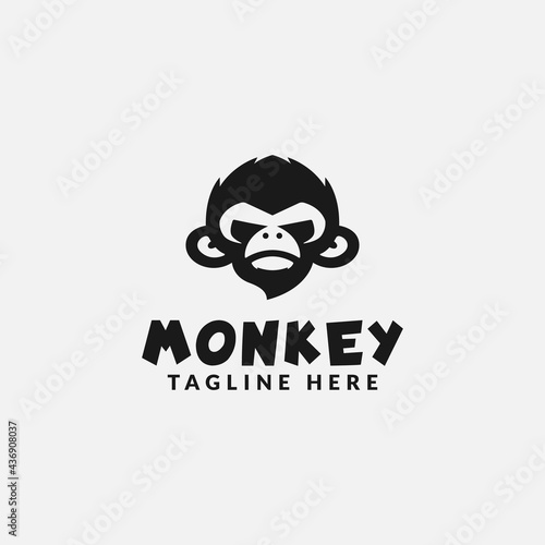 monkey design suitable for logo template
