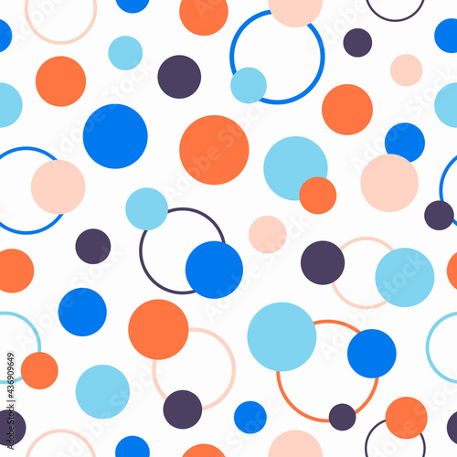 Abstract geometric seamless pattern. Abstract  modern trendy vector illustration. Seamless pattern of colored circles