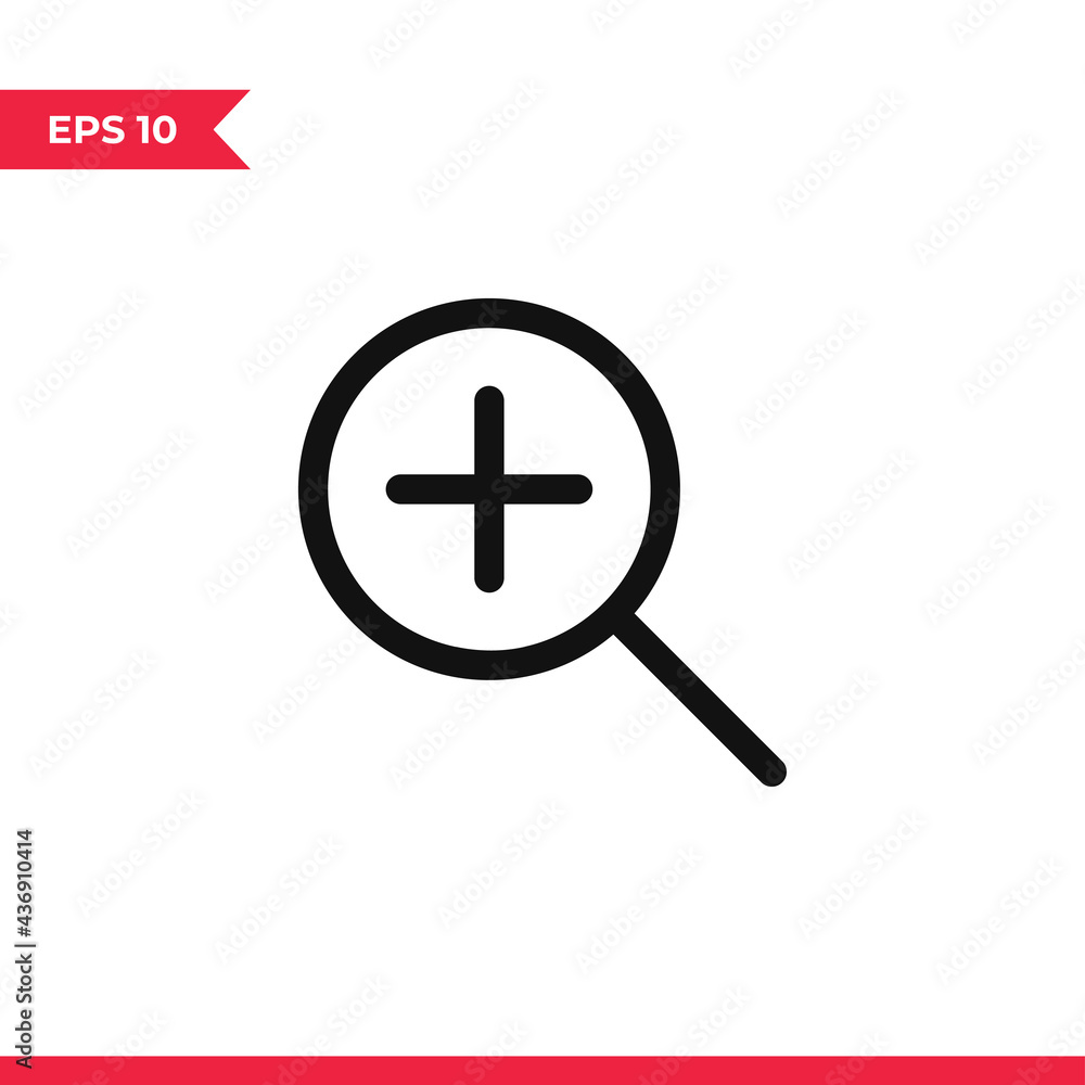 Zoom in icon vector. Zoom sign Zoom in icon vector. Zoom sign