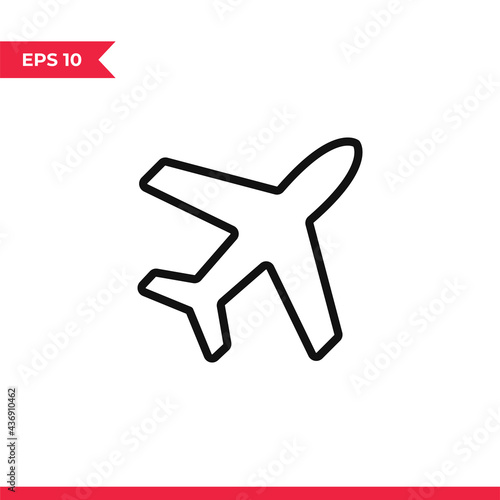 Airplane icon vector. Plane sign