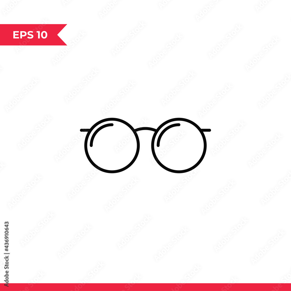 Eyeglass icon vector. Glasses sign Eyeglass icon vector. Glasses sign