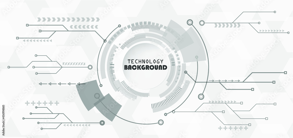 Abstract technology background with various technology elements Hi-tech communication concept innovation background Circle empty space for your text Abstract technology background with various technology elements Hi-tech communication concept innovation background Circle empty space for your text