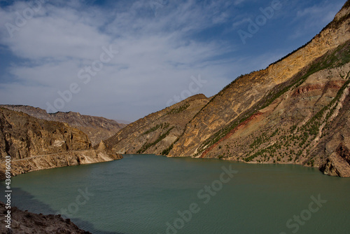Russia. North-Eastern Caucasus. Republic of Dagestan. Hydrotechnical reservoir in the gorges and canyons of the Avar Koysu River.