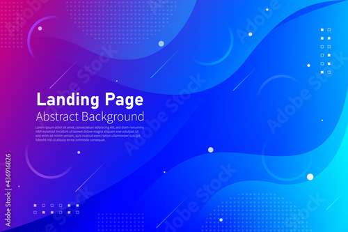 abstract blue landing page background. blue abstract gradient shapes composition background design photo