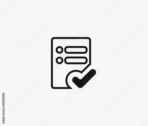 Document vector icon.  Editable stroke. Symbol in Line Art Style for Design  Presentation  Website or Apps Elements  Logo. Pixel vector graphics - Vector