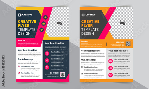 Modern And Creative brochure design, cover layout, annual report, poster, corporate flyer A4 size Template Design