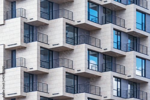 Balconies and windows of the new apartment house. © serjiob74