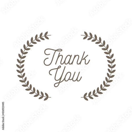 A simple thank you greeting vector image