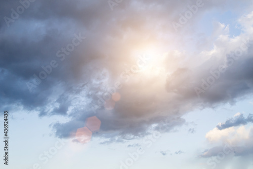 cloud background with a pastel colored gradient.