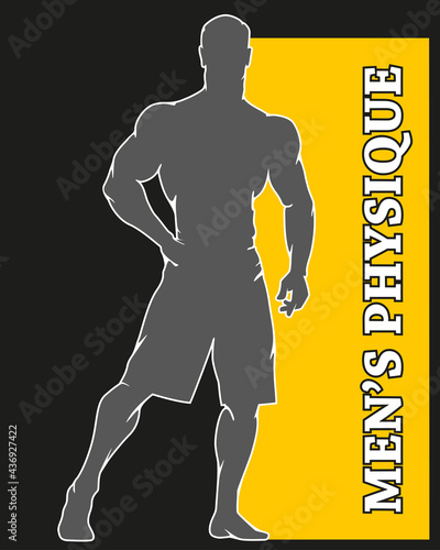 Muscle man silhouette lifting weights fitness icon bodybuilder silhouette gym icon body building