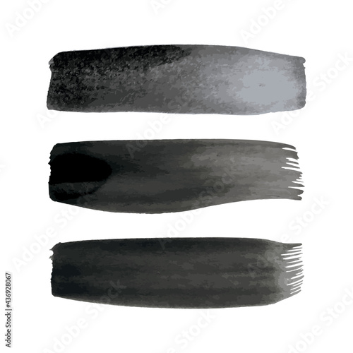 Black grunge brush strokes