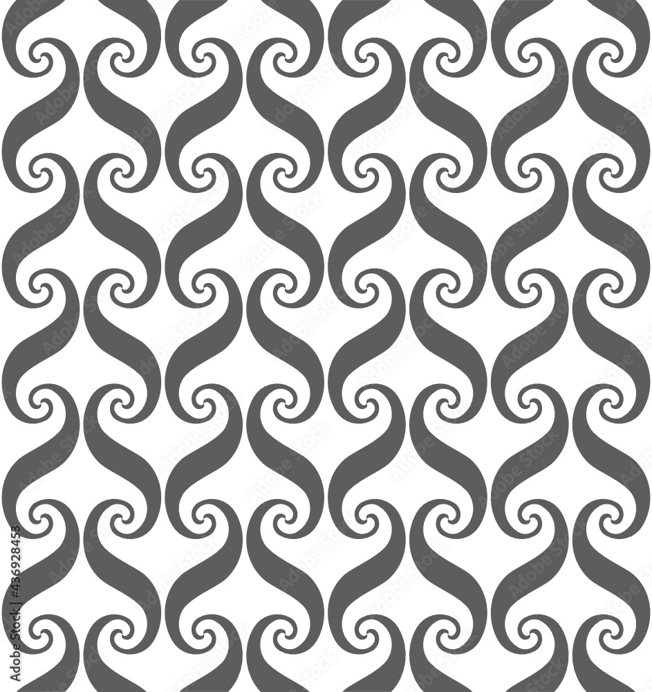 Vector geometric seamless pattern. Modern geometric background with curly tiles. Vector geometric seamless pattern. Modern geometric background with curly tiles.