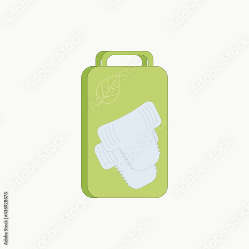 Packaging of eco-friendly biodegradable baby diapers