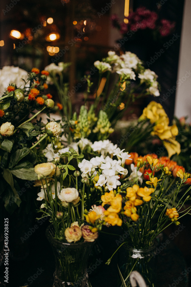 flower arrangements in the garden in summer flower arrangements in the garden in summer